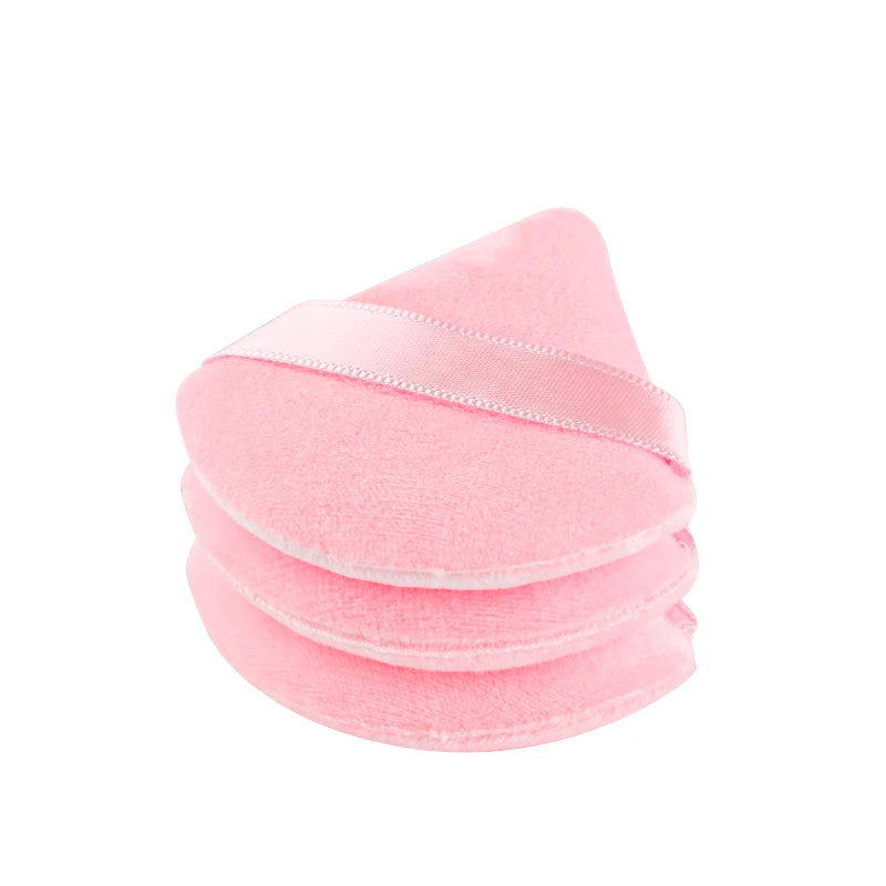 1/2/3/6Pcs Triangle Velvet Powder Puff – Reusable & Washable Makeup Sponges for Face & Eye