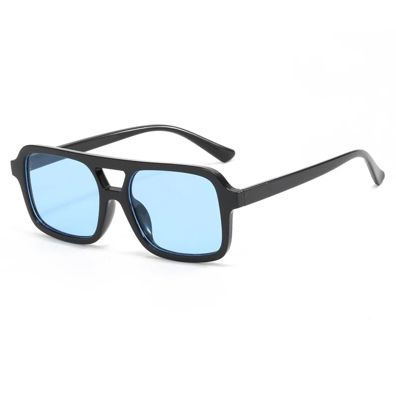 RBB Y2K Double Beam Sunglasses – Small Frame Retro UV Protection Outdoor Eyewear