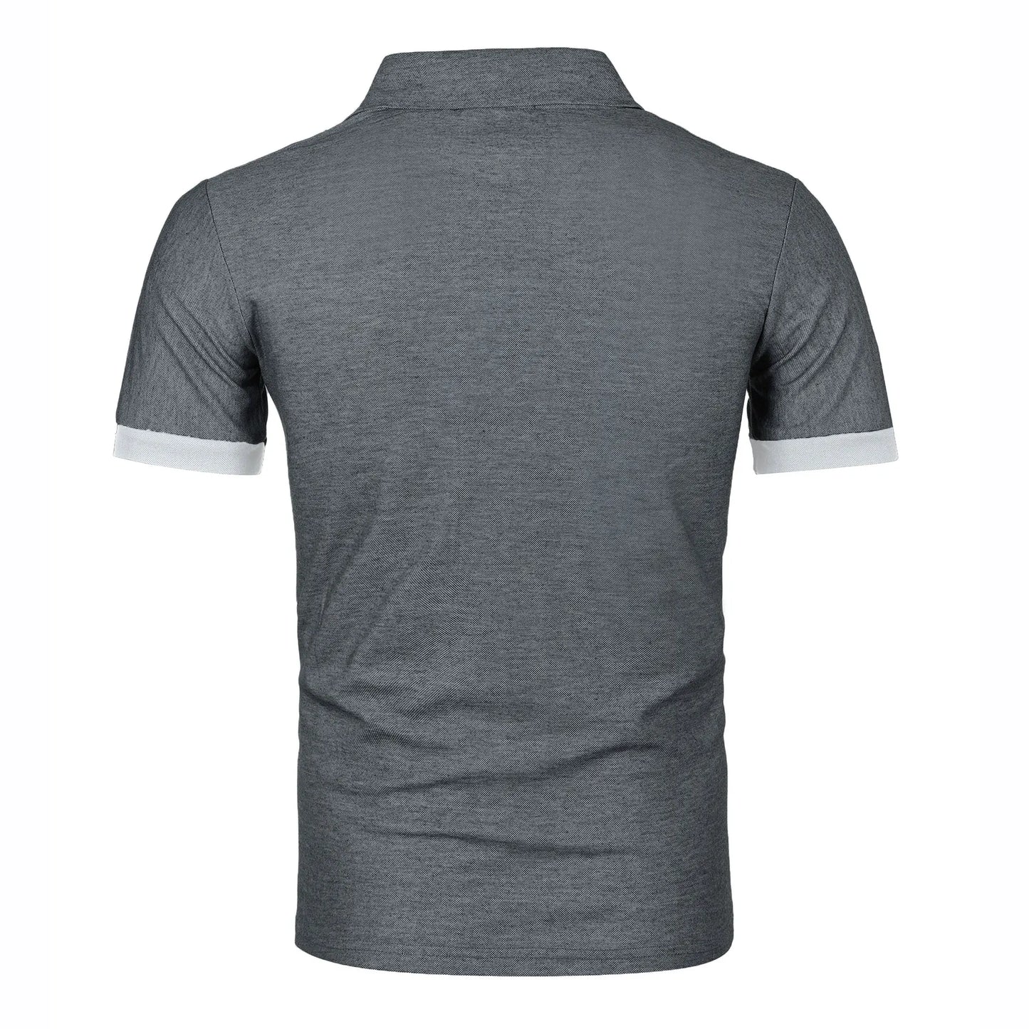 RBB Men’s Short Sleeve Color Matching Fashion Lapel Shirt – Stylish Casual Summer Top