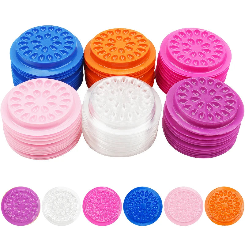 Eyelash Glue Holder Pads – 20/100pcs Adhesive Pallets for Extension Supplies