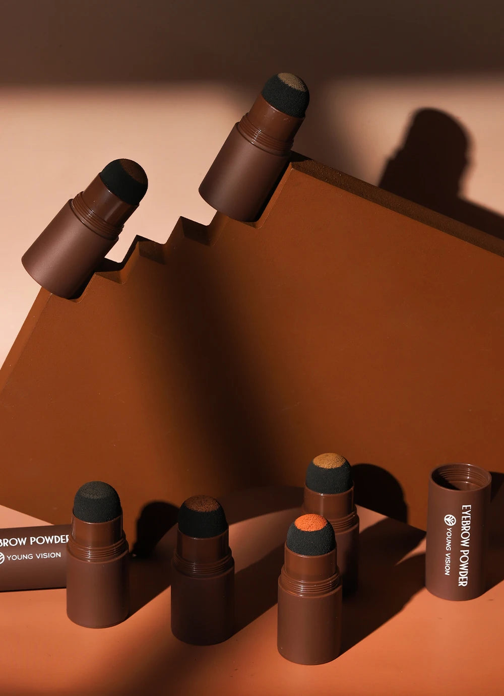 Eyebrow Stamp Stencil Kit – 1 Pc Long-Lasting Waterproof Brow Shaping Set with 10 Stencils