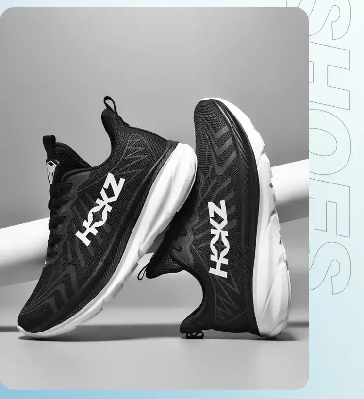 Men’s Breathable Mesh Running Shoes with Thick Soft Sole – High-Quality Outdoor Sports Sneakers