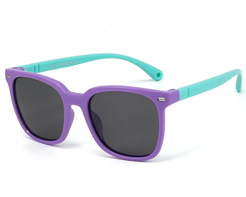 RBB Kids’ Flexible Polarized Sunglasses – UV400 TR90 Square Eyewear