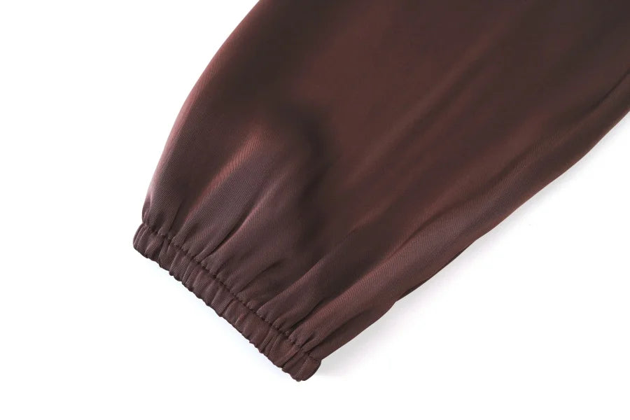 RBB Women's Satin Wrap Shirt & Slip Dress Set – Elegant 2-Piece Outfit for Autumn/Winter 2025