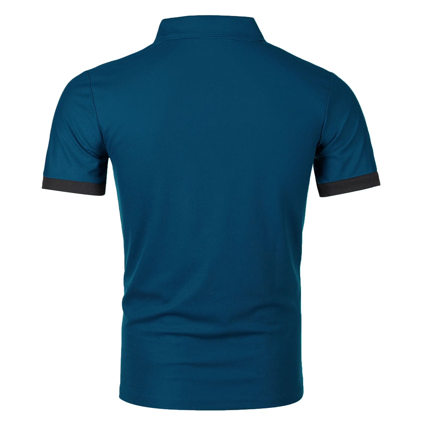 RBB Men’s Short Sleeve Color Matching Fashion Lapel Shirt – Stylish Casual Summer Top