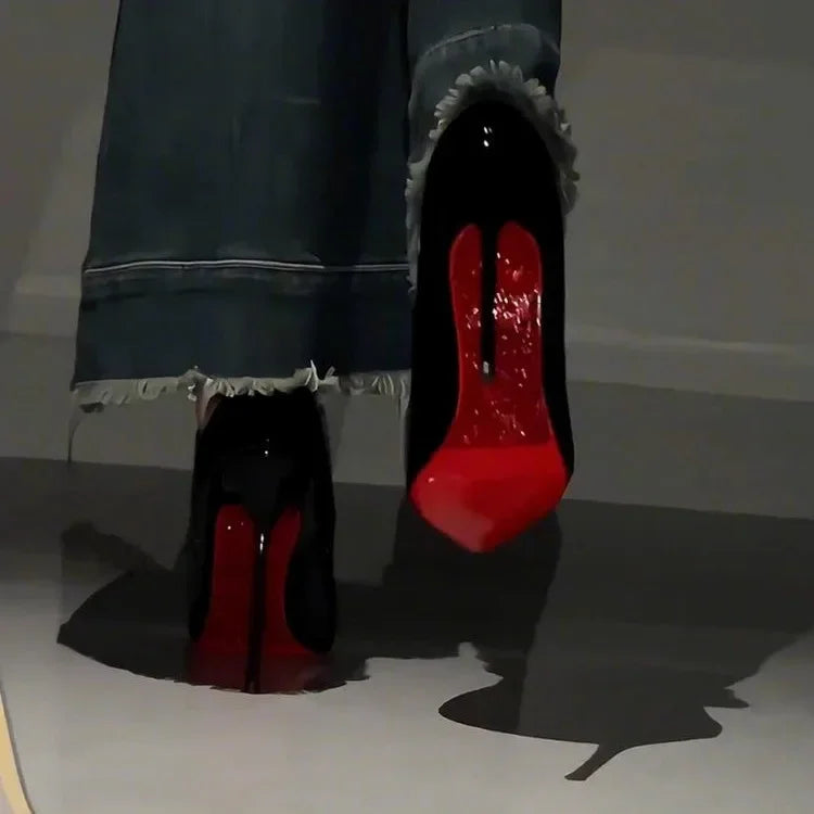 RBB Women's Rhinestone Pointed Toe High Heels – Elegant Wedding & Party Shoes (Size 34–45)