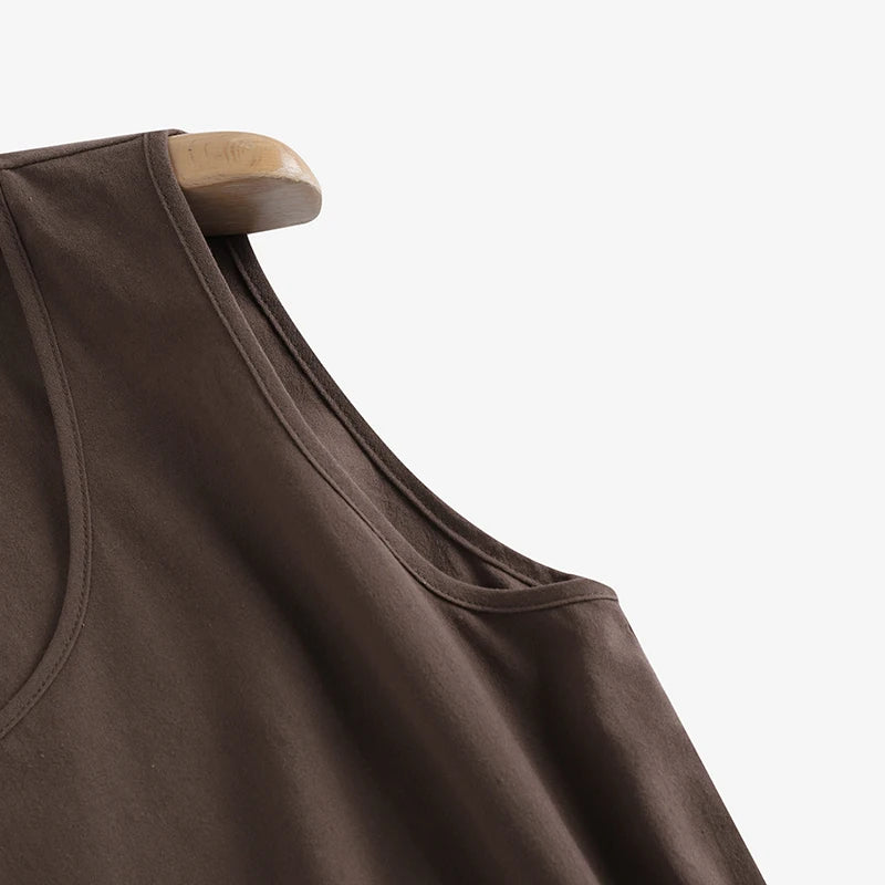 RBB Women's Elegant Sleeveless O-Neck Blouse – Solid Summer Tunic Top