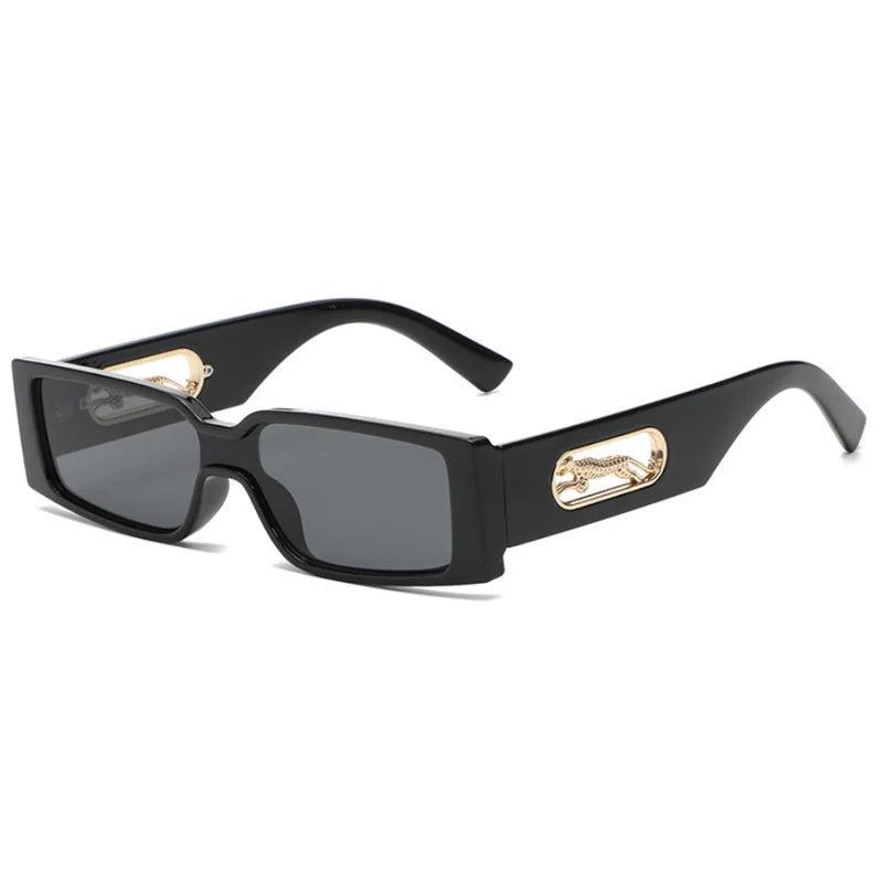 RBB Cycling Rectangle Sunglasses – Leopard Hollow Design, UV400 Protection