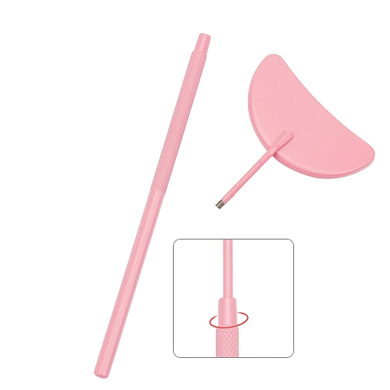 1Pc Moon-Shaped Eyelash Extension Inspection Mirror – Detachable Stainless Steel Lash Tool