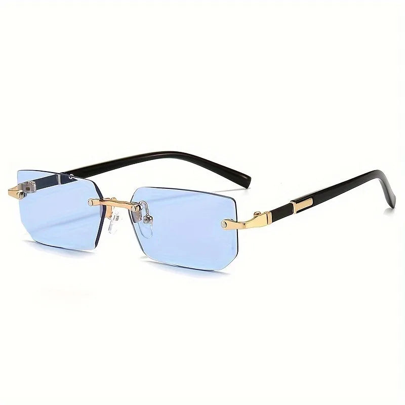RBB Y2K Inspired Rimless Fashion Sunglasses – Unisex Decorative Eyewear for Streetwear, Parties & Holidays