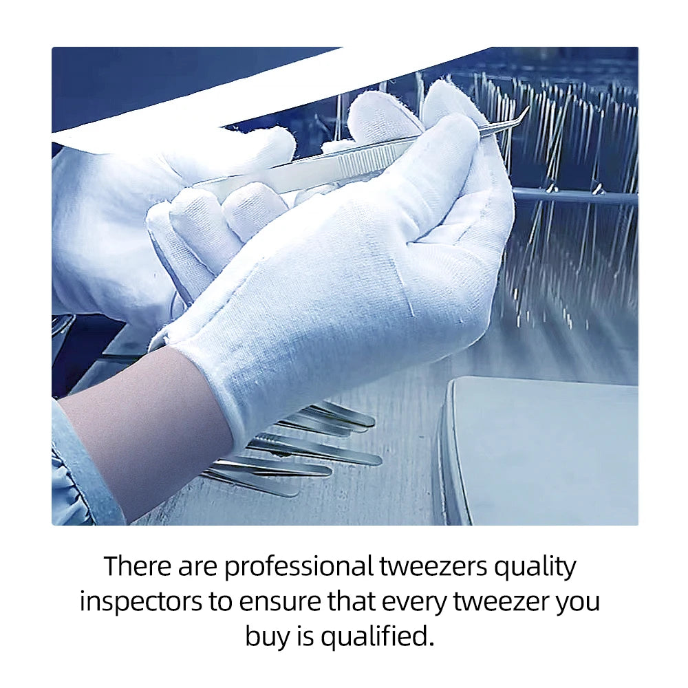 Stainless Steel Eyelash Extension Tweezers – 3D Precision Lash Applicator Tool