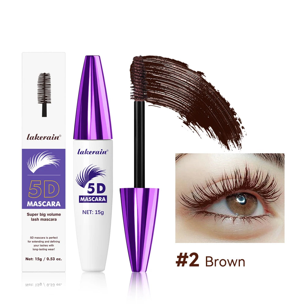 5D Waterproof Fiber Mascara – Thickening, Lengthening & Curling, Long-Lasting