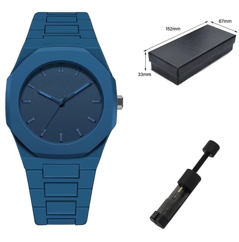 RBB Unisex Casual Quartz Watch – Simple Waterproof Design, Silicone Strap