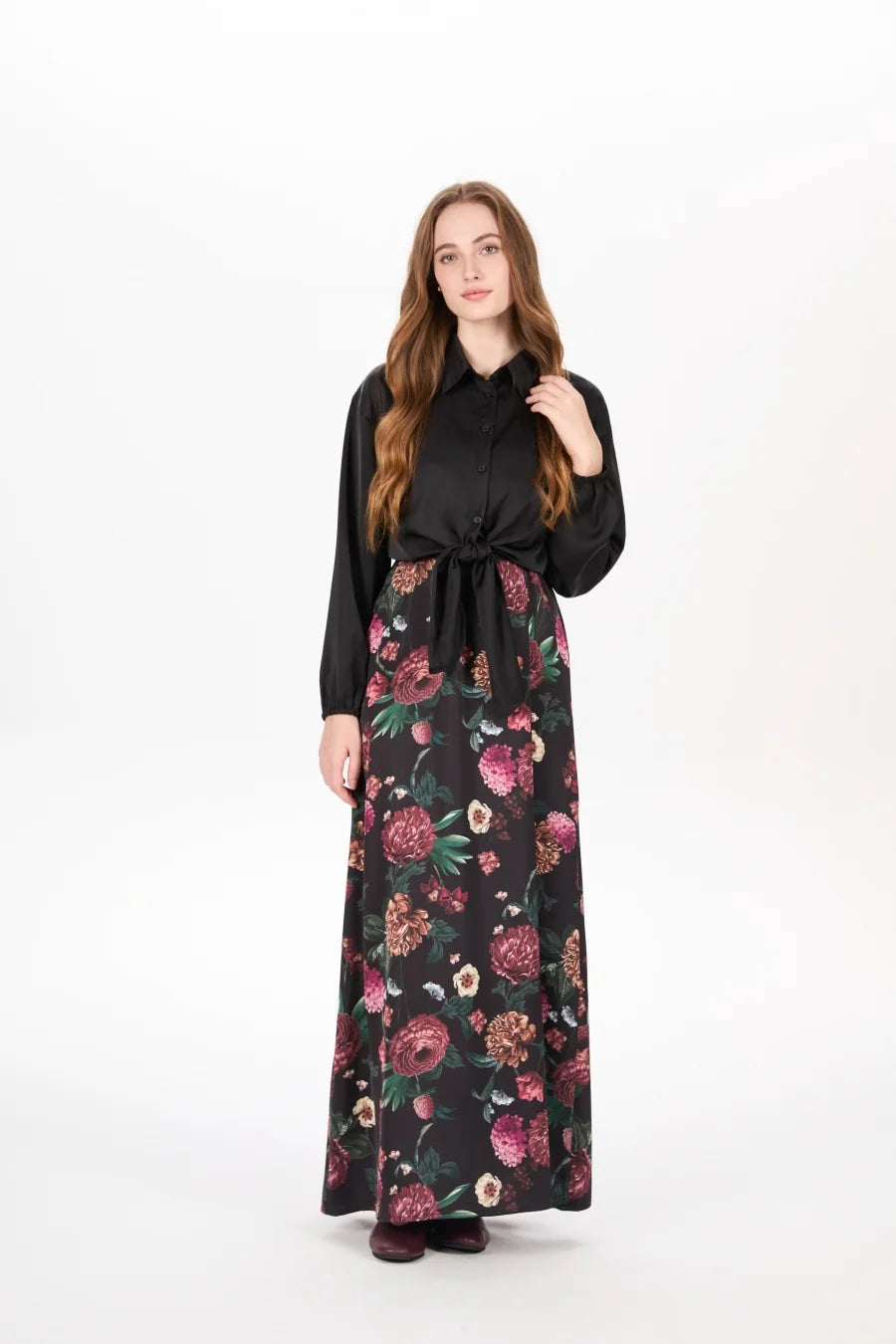 RBB Women's Satin Wrap Shirt & Slip Dress Set – Elegant 2-Piece Outfit for Autumn/Winter 2025