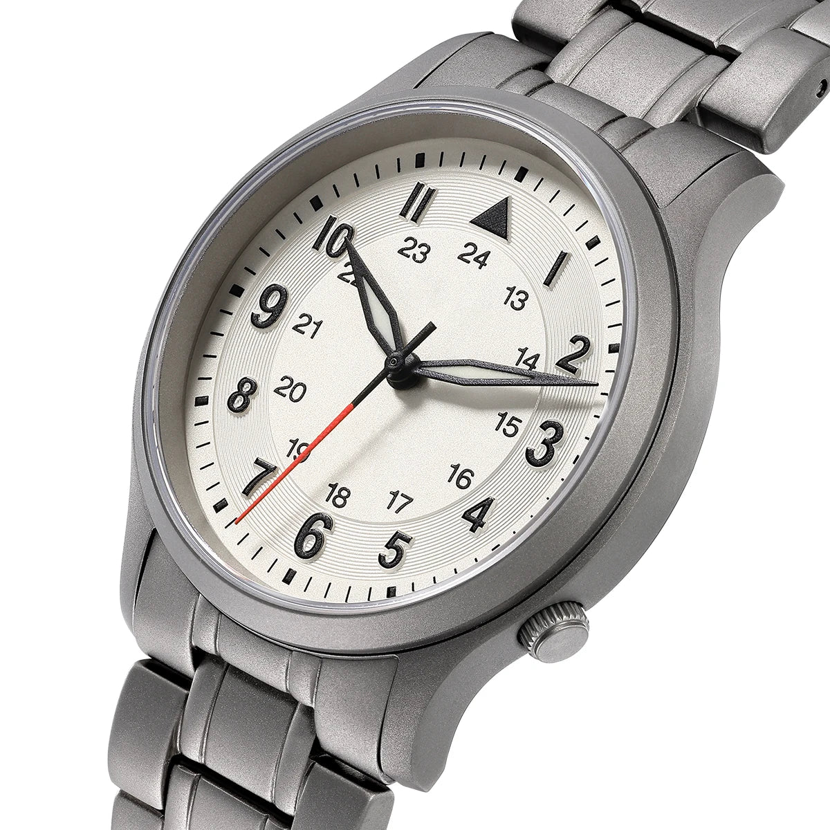 RBB Full Titanium Pilot Men's Watch – VH31 Quartz, Sapphire Glass, Super Luminous, Lightweight Sport Wristwatch