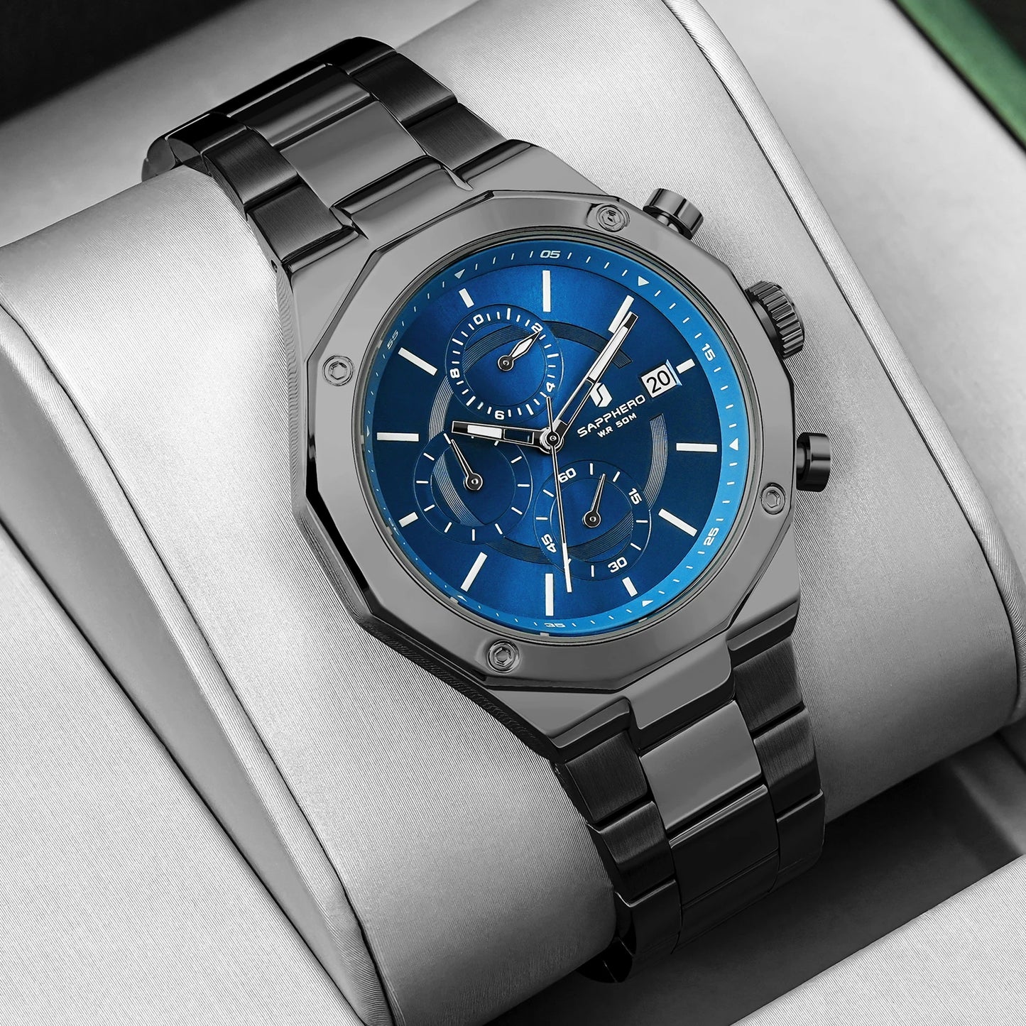 RBB Excellence Chronograph – Men's Luxury Sports Watch with Waterproof Design & Running Seconds