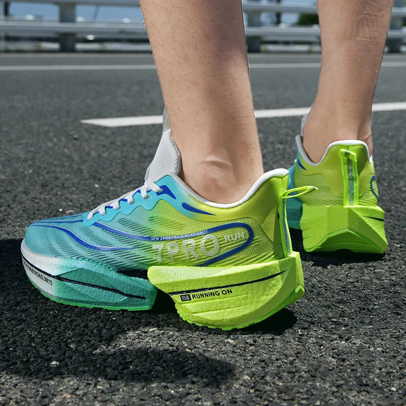 RBB New Men’s Carbon Plate Sneakers – Lightweight, Soft Sole, Mesh Sports Running & Casual Tennis Shoes – Outdoor Anti-Slip Couple Design