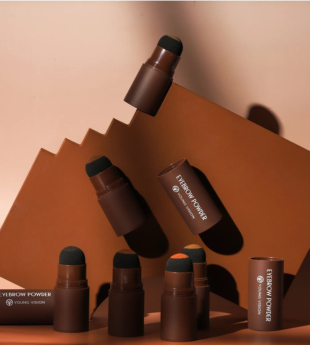 Eyebrow Stamp Stencil Kit – 1 Pc Long-Lasting Waterproof Brow Shaping Set with 10 Stencils