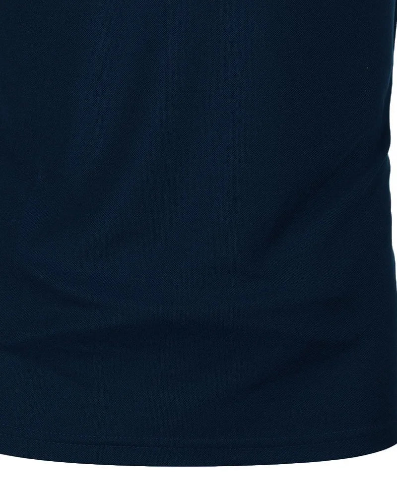 RBB Men’s Short Sleeve Color Matching Fashion Lapel Shirt – Stylish Casual Summer Top