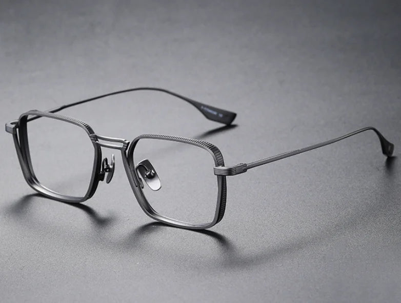 RBB Retro Square Optical Glasses – Pure Titanium Eyeglass Frames for Men & Women