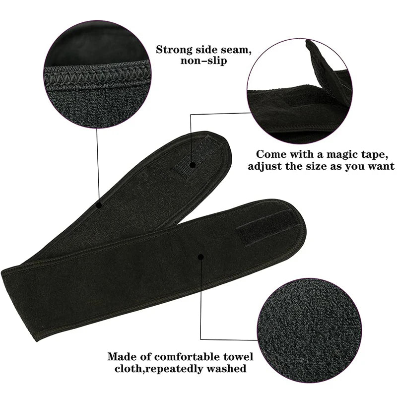 Adjustable Spa Headband for Women – Soft Toweling Hairband for Makeup, Yoga & Skincare