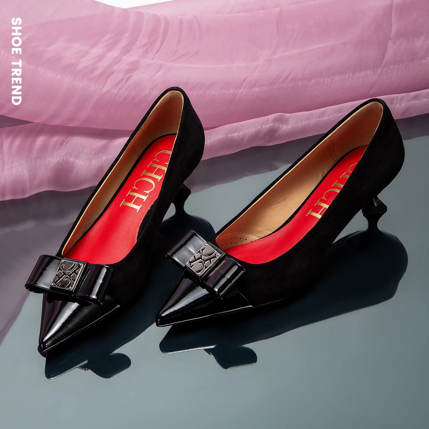 RBB Women’s 5cm Winter Velvet High Heels – Business & Dinner Shoes, Black