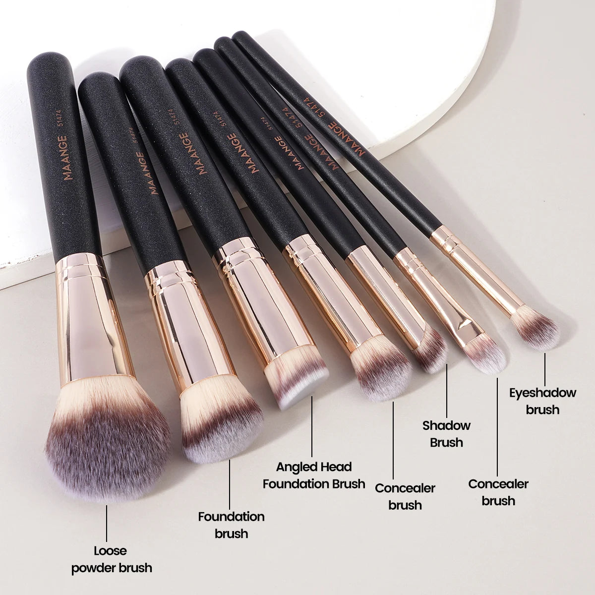 7pcs Makeup Brush Set – Foundation, Powder, Blush & Blending Tools