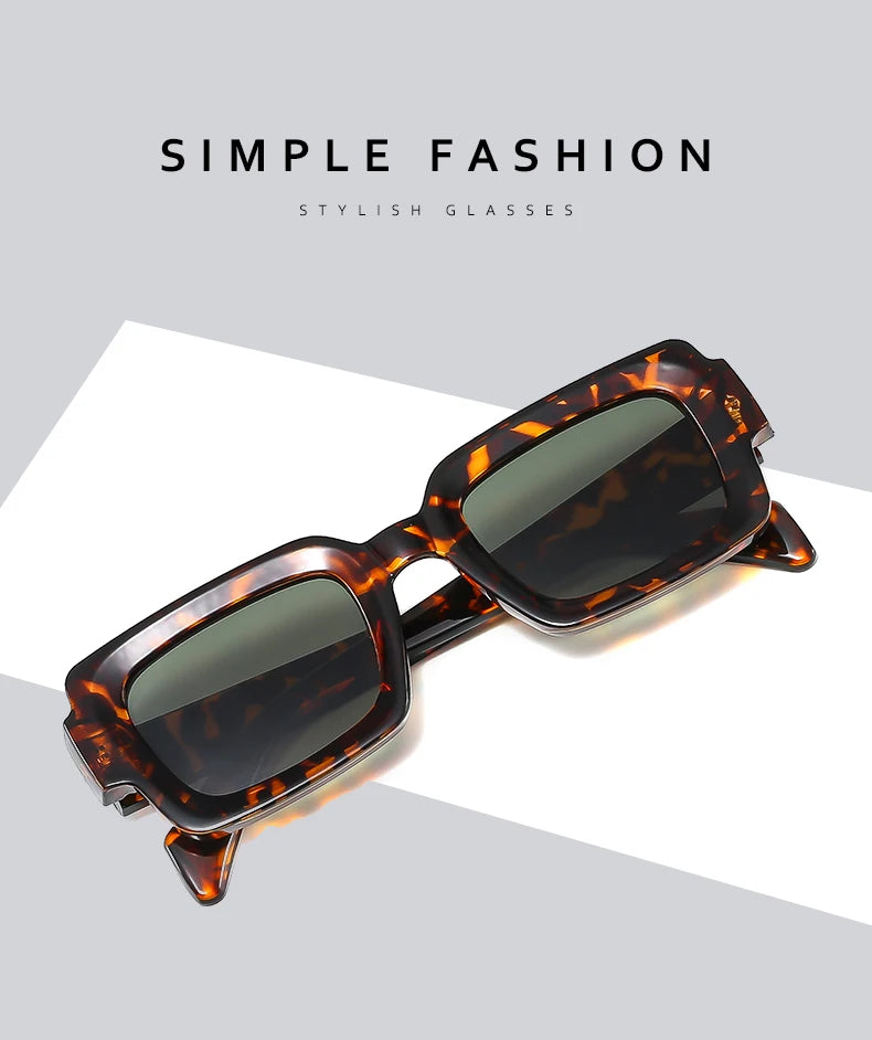 RBB Punk Square Sunglasses – Anti Blue Light UV400 Outdoor Sun Glasses for Men & Women