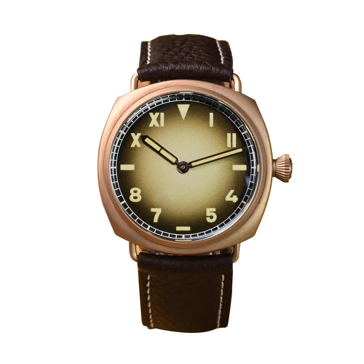 RBB Solid Bronze Men's Quartz Watch – Ronda 502 Movement, Sapphire Crystal, 20ATM Waterproof, Minimalist 2-Hand Design