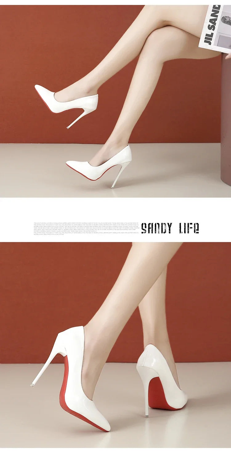 RBB Ethnic Elegance Stilettos – Sexy Pointed Toe Super High Heels with Red Bottom (Plus Sizes 44–45)