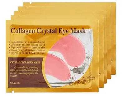 20Pcs (10 Pairs) Gold Collagen Crystal Eye Masks – Firming, Moisturizing & Nourishing Eye Patches for Skincare