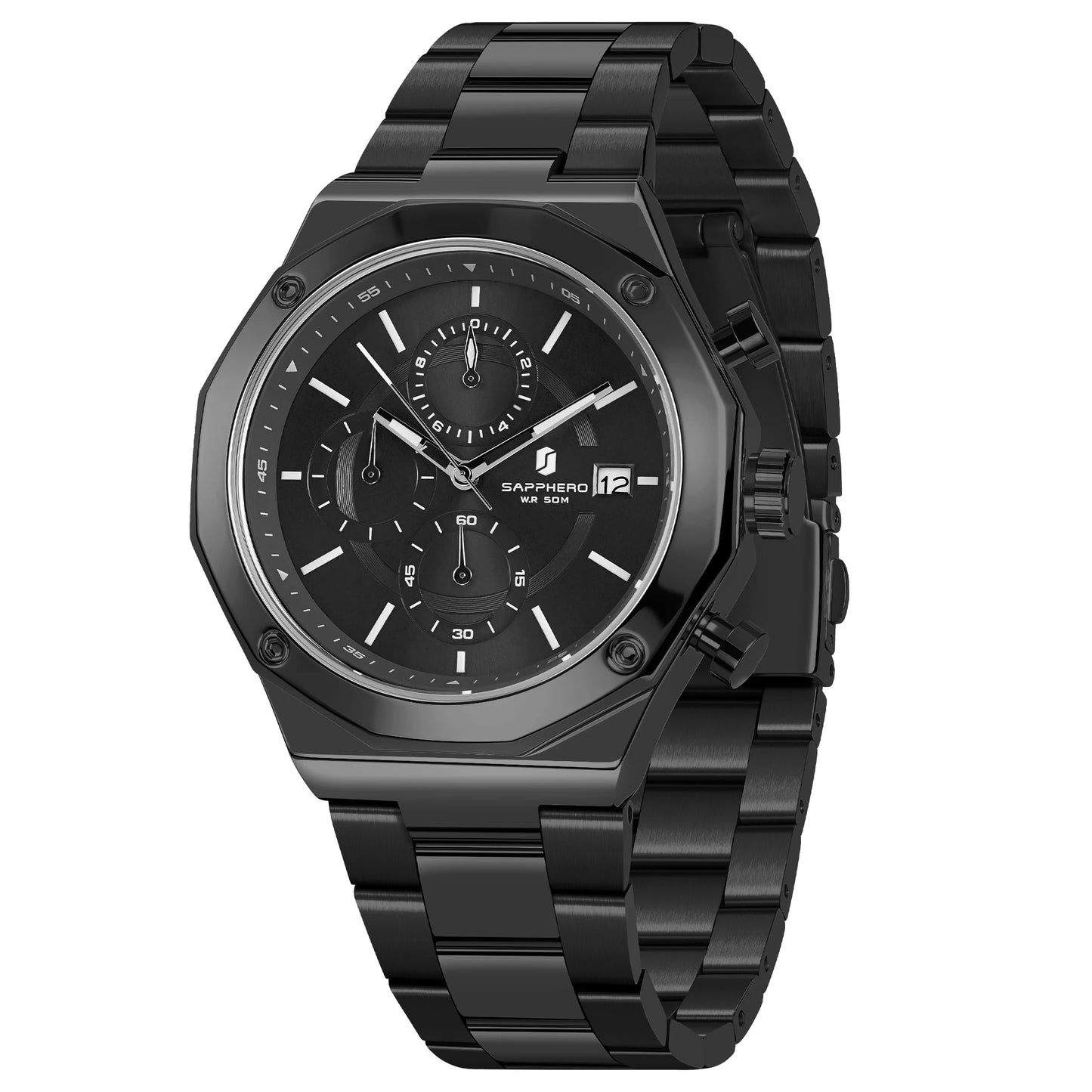 RBB Excellence Chronograph – Men's Luxury Sports Watch with Waterproof Design & Running Seconds