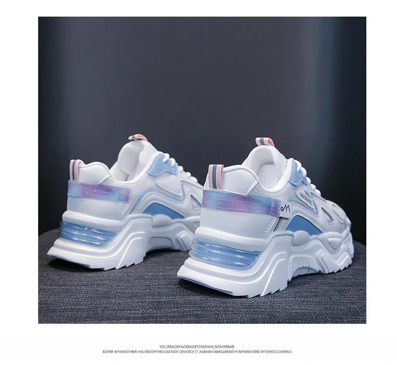 2024 Women’s Breathable Platform Sports Sneakers — Lightweight Casual Running Shoes