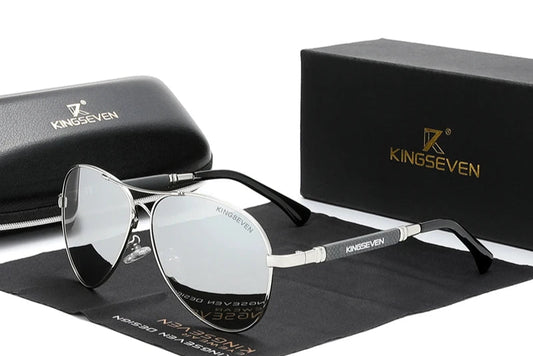 RBB Titanium Polarized Pilot Sunglasses – Unisex Mirror Eyewear for Men & Women