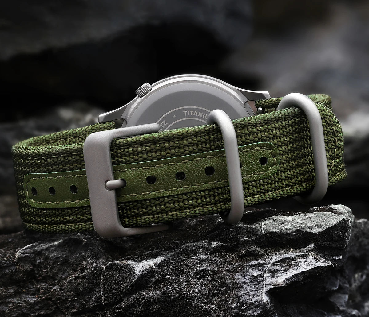 RBB Titanium Field Pilot Watch – Super Luminous Men's Outdoor Quartz Wristwatch with Sapphire Glass (5ATM)