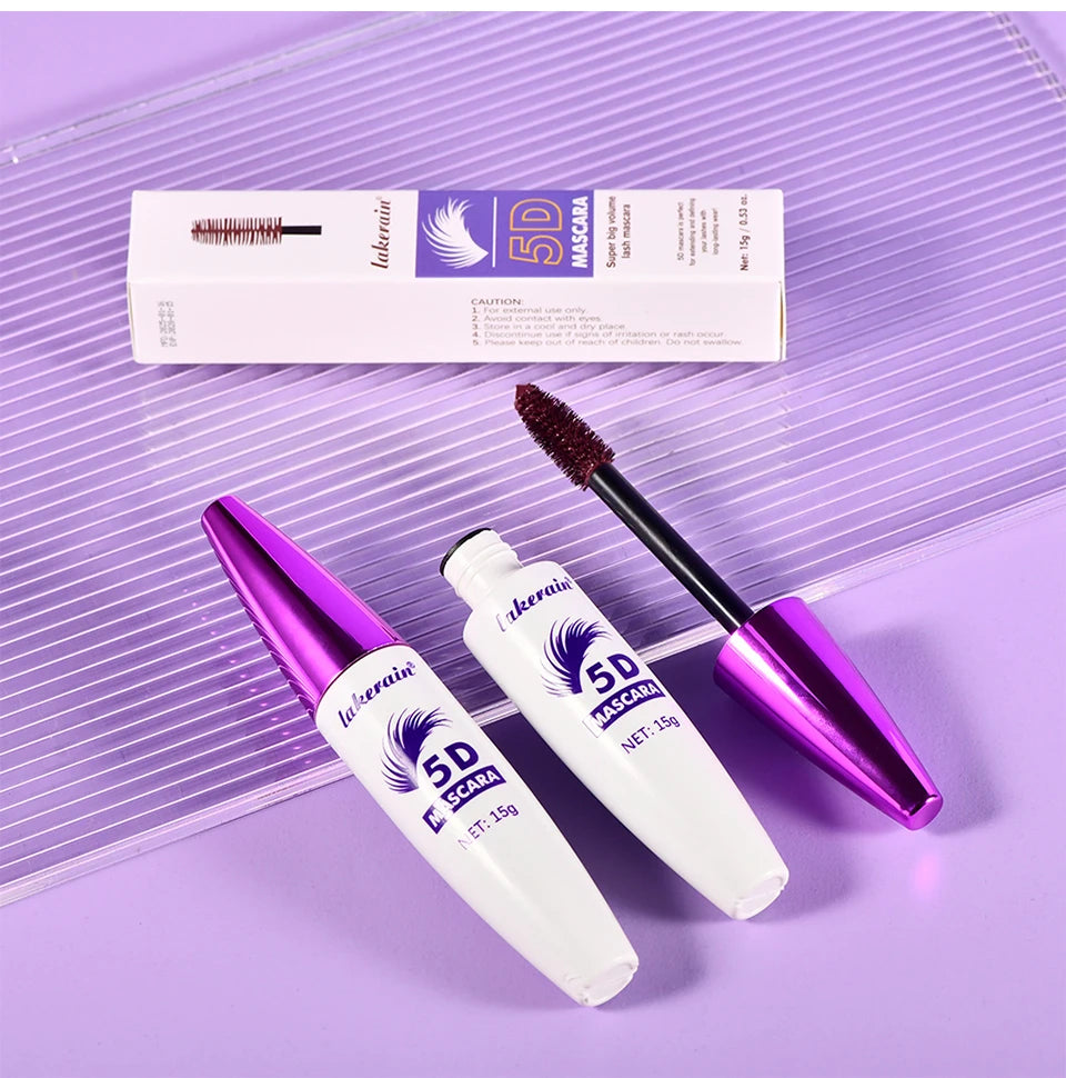 5D Waterproof Fiber Mascara – Thickening, Lengthening & Curling, Long-Lasting