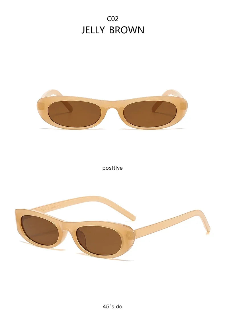 RBB Retro Oval Sunglasses for Women – 2024 Small Frame Street Style Fashion