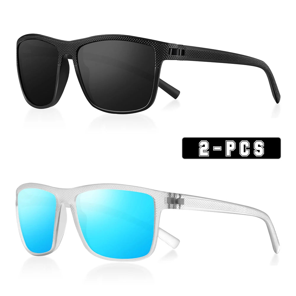 RBB Polarized Sunglasses – UV400 Square Frame for Men & Women | Lightweight & Stylish for Driving, Golf & Fishing