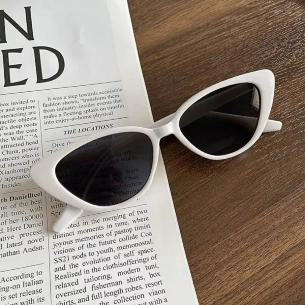 RBB 4PCS Small Cat Eye Sunglasses – Retro Hip-Hop Fashion Eyewear for Women