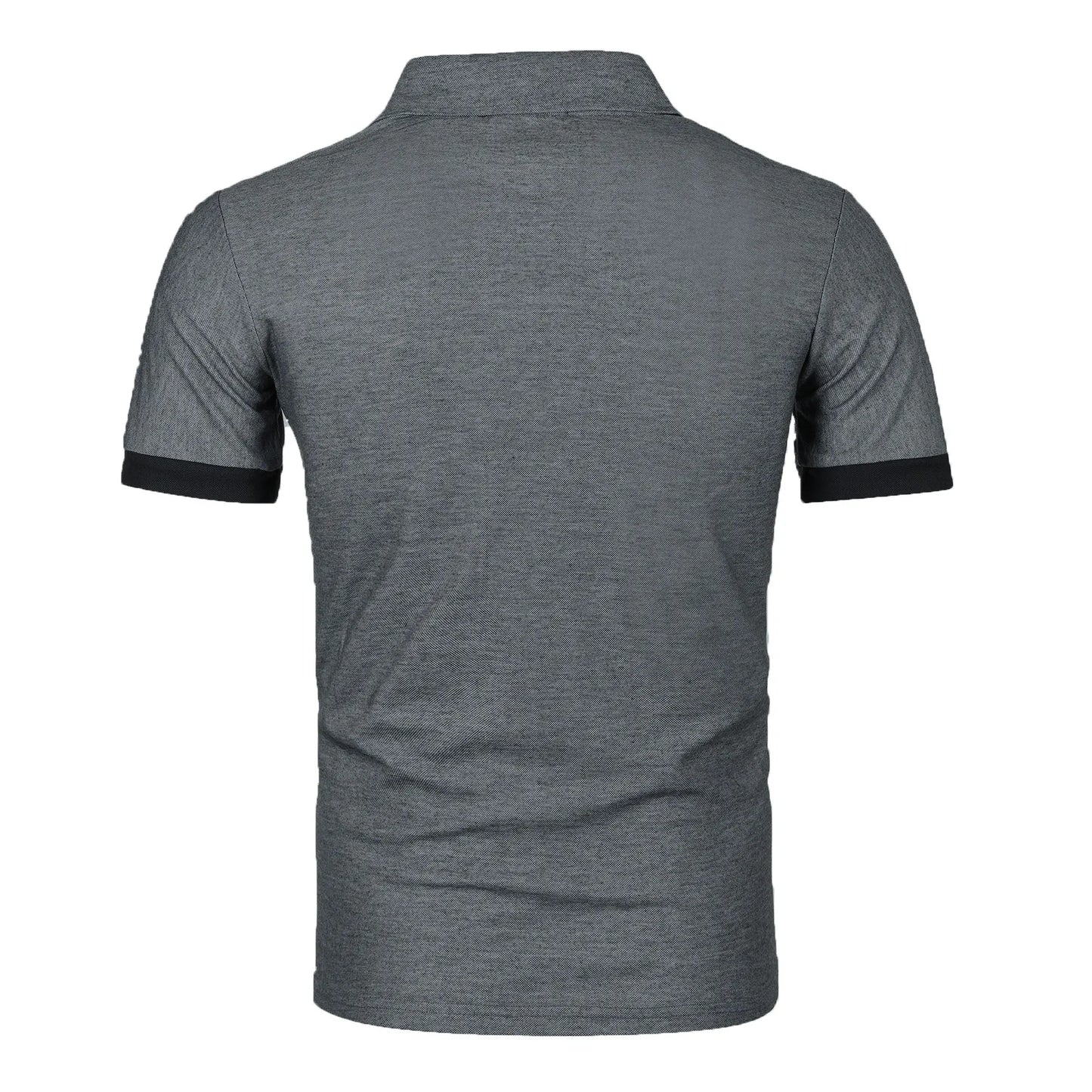 RBB Men’s Short Sleeve Color Matching Fashion Lapel Shirt – Stylish Casual Summer Top