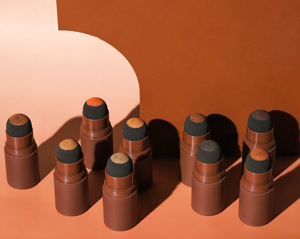 Eyebrow Stamp Stencil Kit – 1 Pc Long-Lasting Waterproof Brow Shaping Set with 10 Stencils