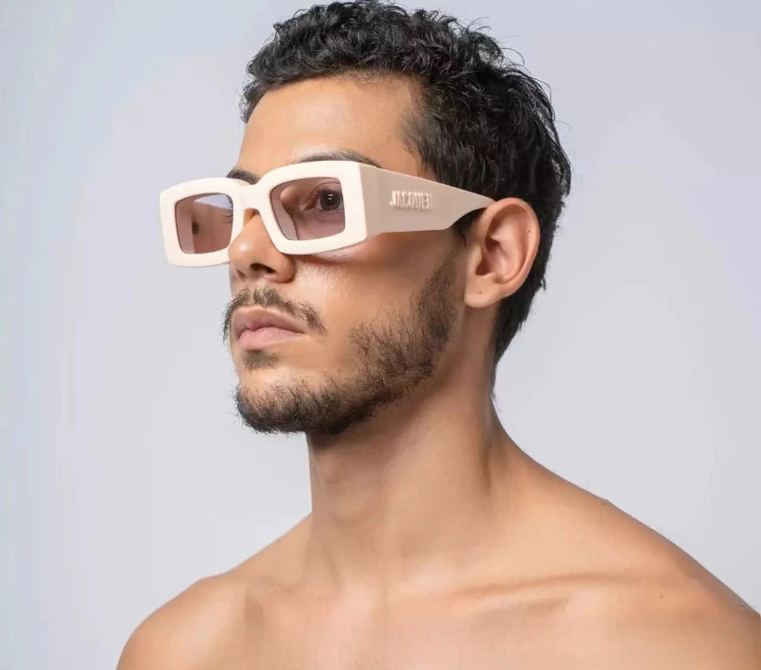 RBB Fashion Sunglasses – Premium Designer Square Eyewear with Large Logo for Men & Women