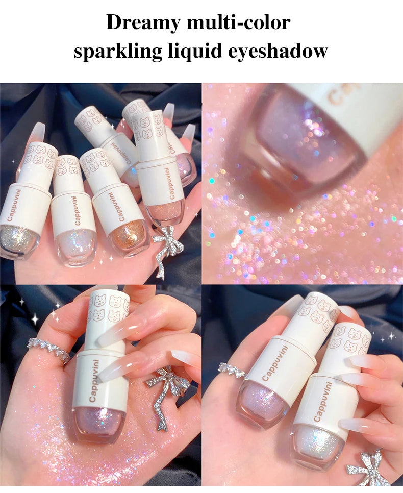 Cappuvini Star Dots Liquid Eyeshadow – Pearlescent, High Gloss, Easy-to-Apply Flashing Eye Makeup