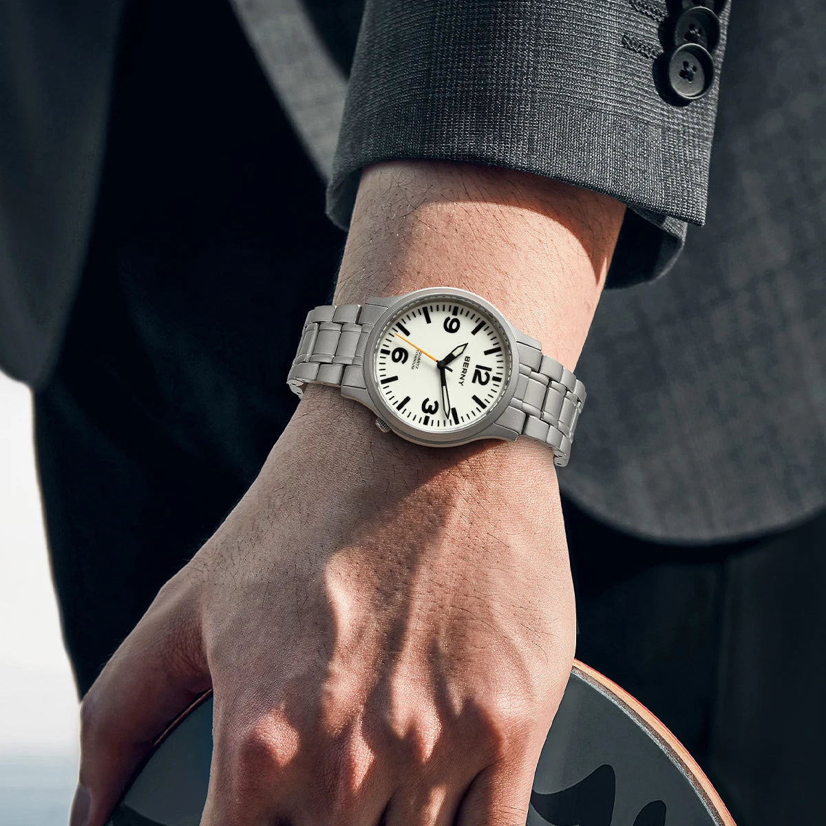 RBB Titanium Men’s Outdoor Sports Quartz Watch – Super Luminous Dial, Sapphire Crystal, Lightweight, 5ATM Waterproof