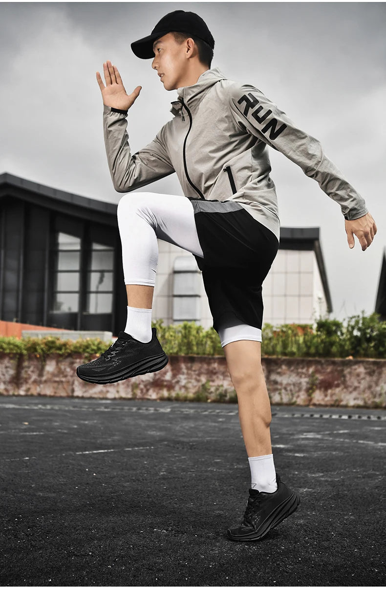 RBB Luxury Men’s Running Shoes – Breathable Mesh Cushioned Sneakers for Couples, Off-Road & Road Running Trainers