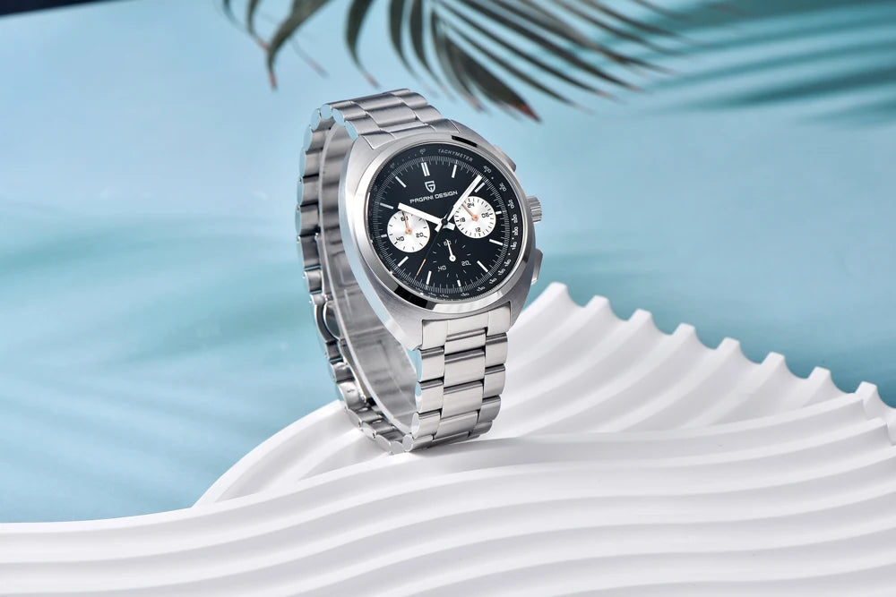 RBB DESIGN 2025 Retro Luxury Chronograph Men's Quartz Watch – VK63 Leather Sport Timepiece