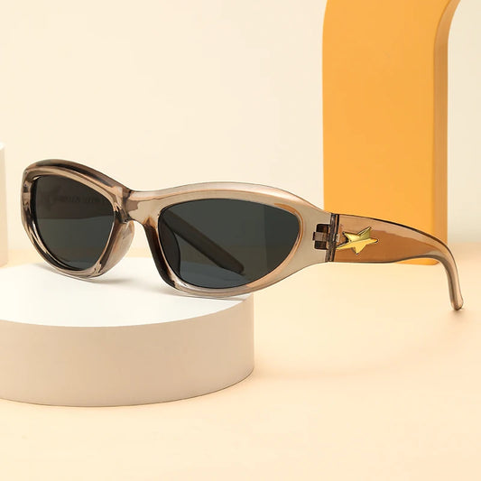 RBB Y2K Cat Eye Sunglasses – UV400 Steampunk Sports Shades for Women & Men