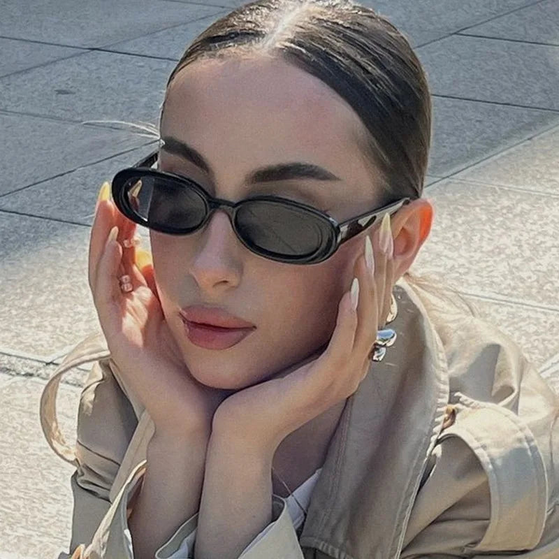 RBB Elliptical Retro Sunglasses – Small Frame UV400 Eyewear for Women & Men | 2025 Trend