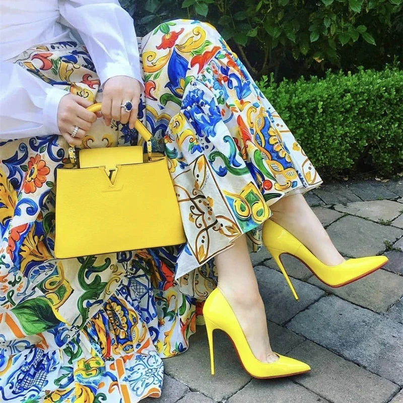 RBB Luxe Custom Stiletto – 12cm Patent Leather Heels with Red Sole