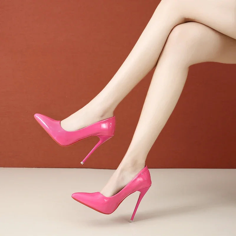 RBB Ethnic Elegance Stilettos – Sexy Pointed Toe Super High Heels with Red Bottom (Plus Sizes 44–45)